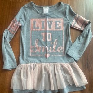 FOREVER ME GIRLS LONG SLEEVE TULLE TOP